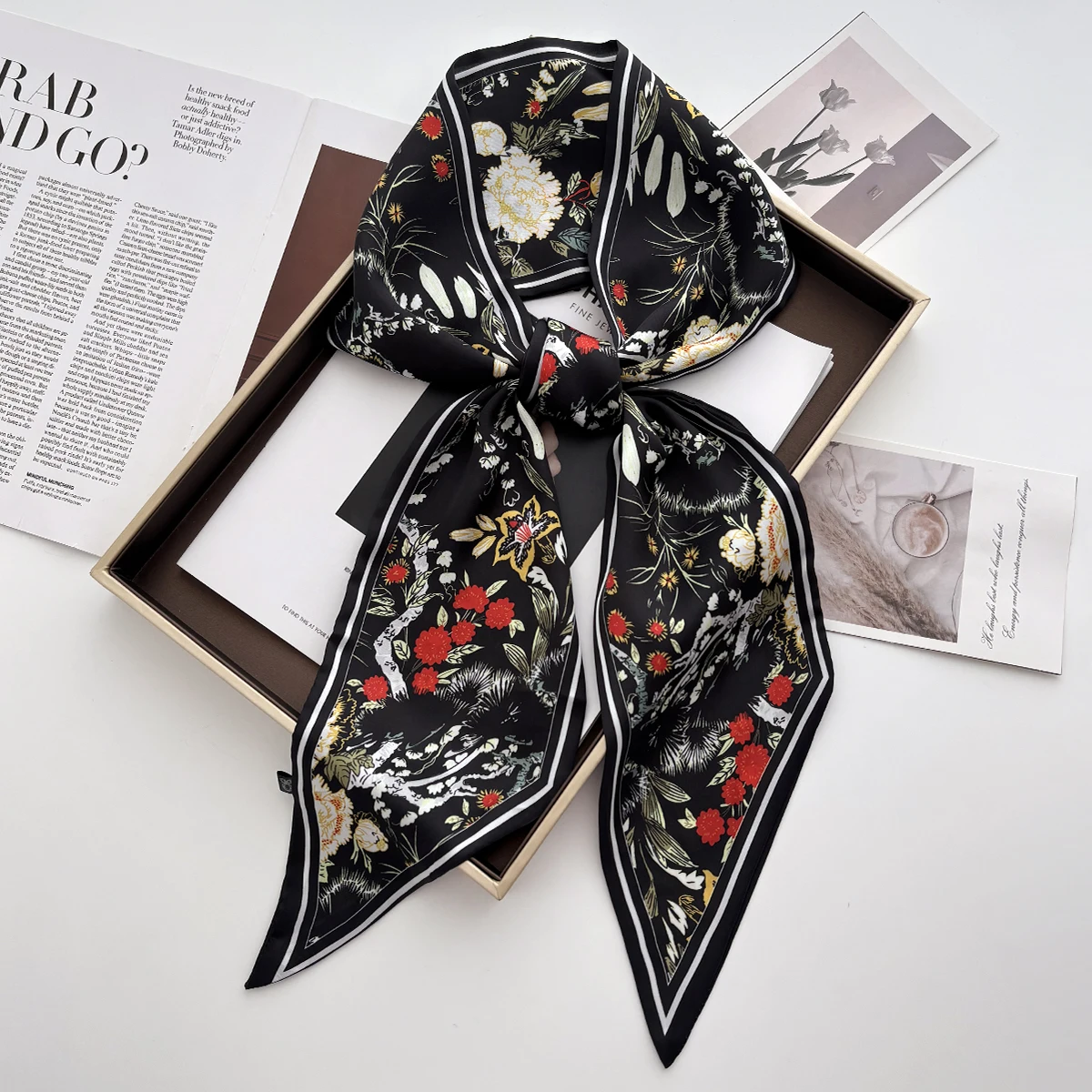 Luxury Print Scarf Skinny Ribb - Luxury Bags China recension och pris