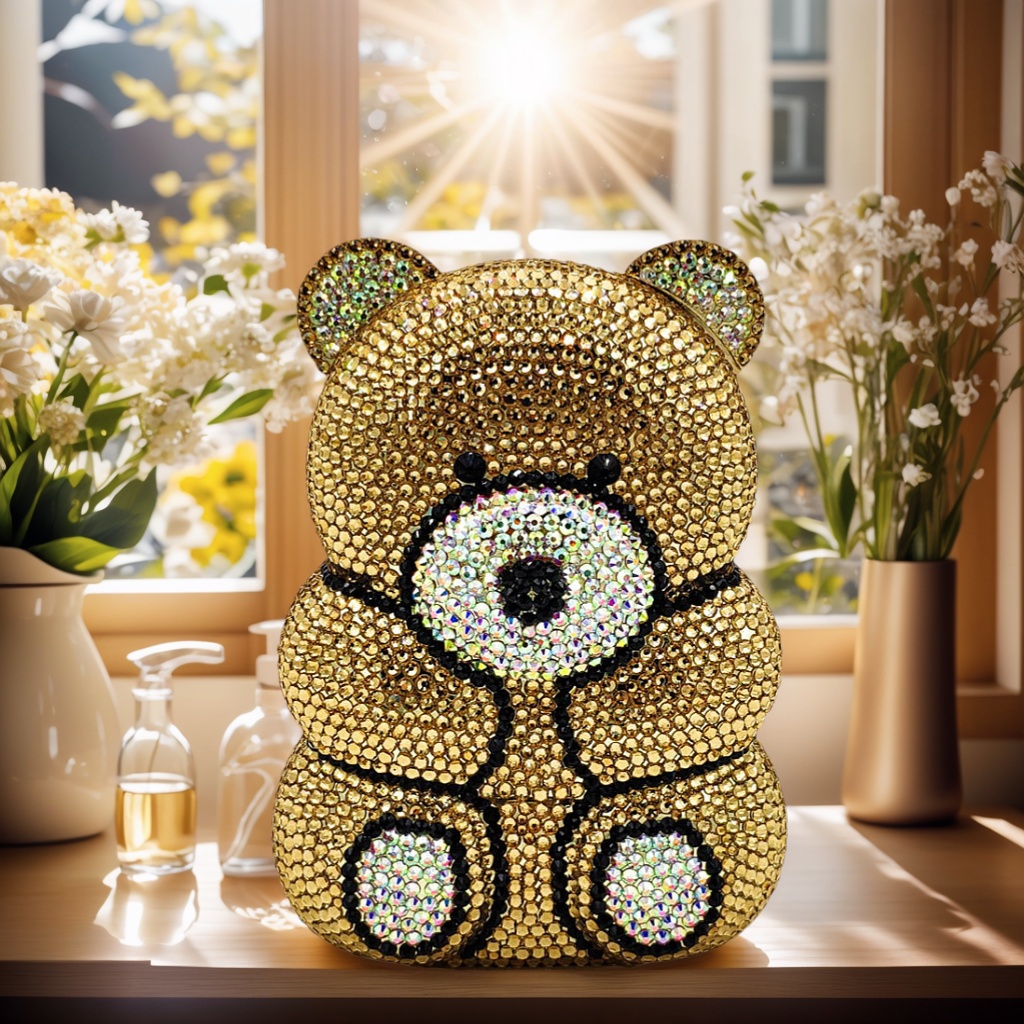 Cute Bear Rhinestone Evening B - Luxury Bags Cute recension och pris