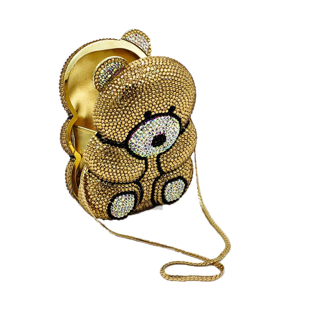 Cute Bear Rhinestone Evening B - Luxury Bags Cute recension och pris