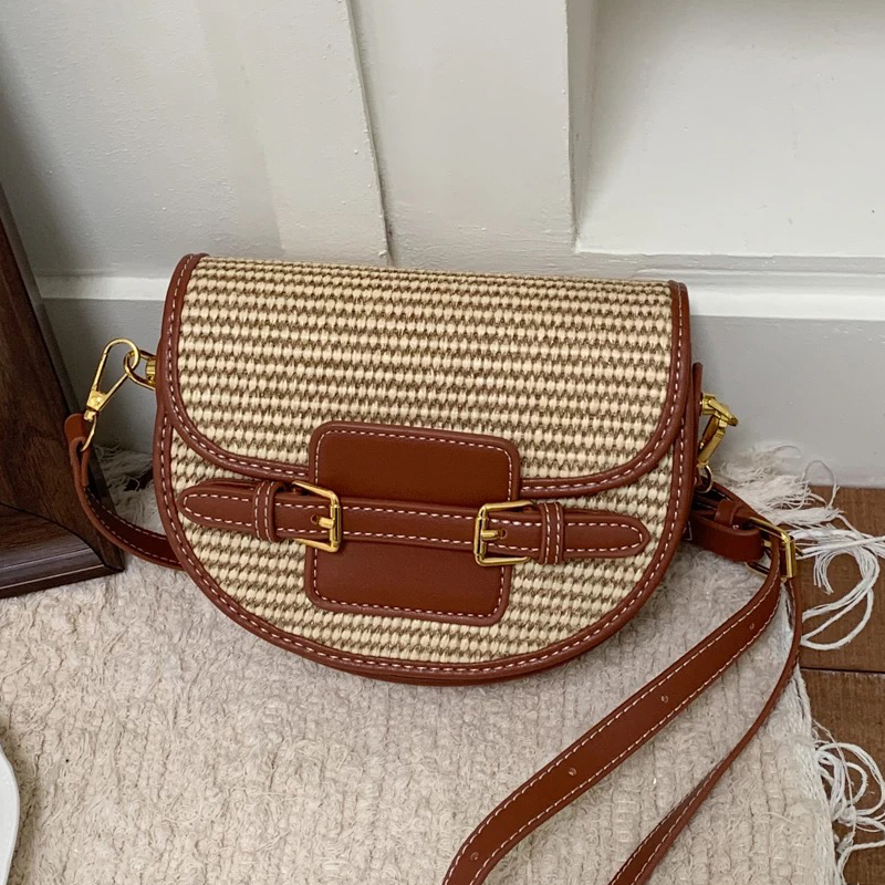 England Style Mini Straw Saddl - Luxury Bags Leather recension och pris